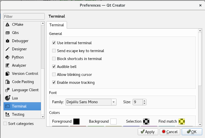 Screenshot on options to get separate execution window in use
